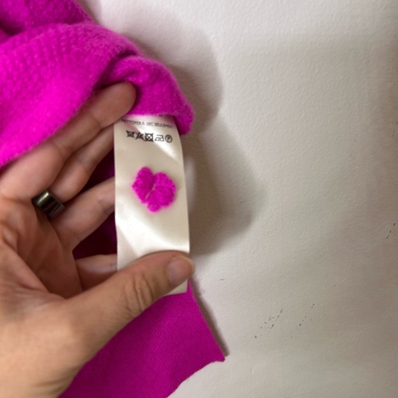 NWOT Anthropologie Maeve Cashmere Pink Long Sleeve Sweater Size Small - Picture 3 of 7